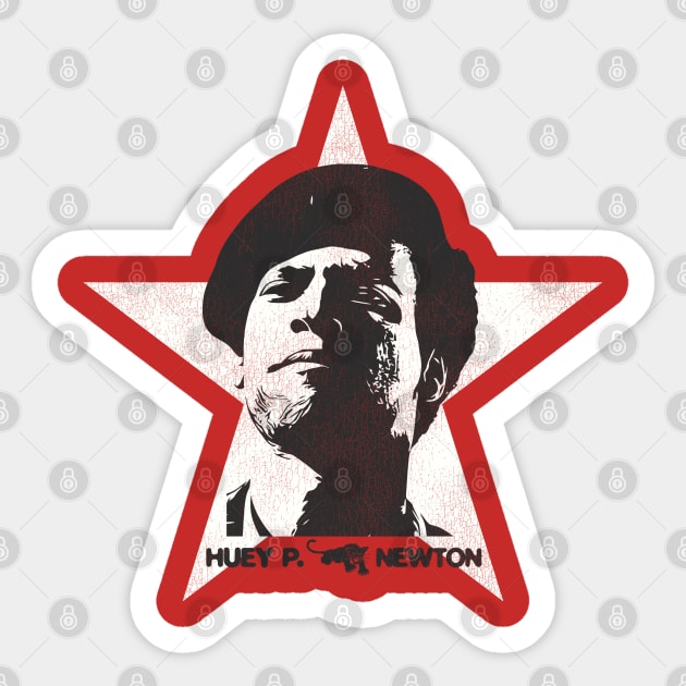 HUEY P NEWTON Sticker by darklordpug